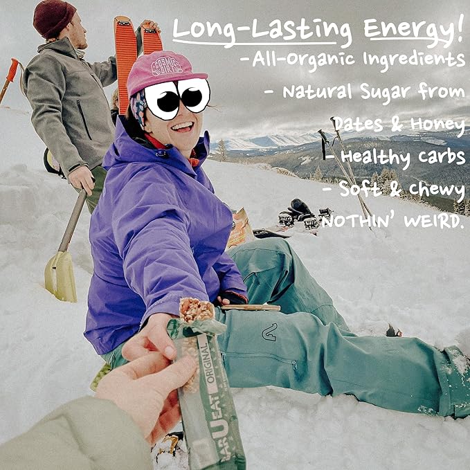 BAR-U-EAT Gluten-Free, Organic, Soft & Chewy Granola Bar. Whole Food Ingredients | Compostable