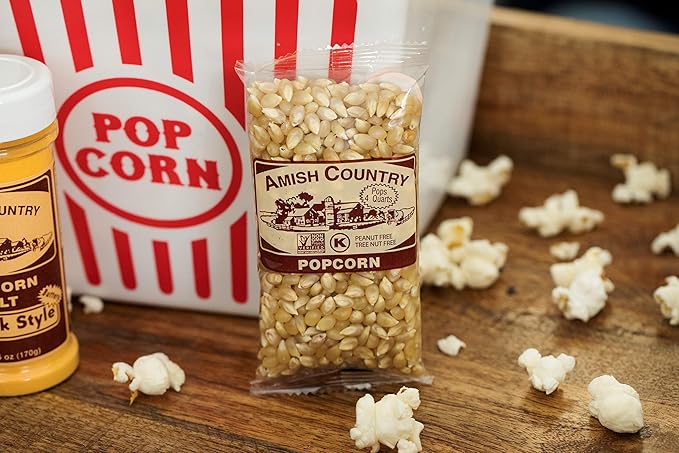 Amish Country Popcorn | 10-4 oz Bags | Medium White Popcorn Kernels | Old Fashioned, Non-GMO and