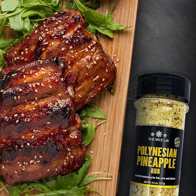 The Spice Lab Barbecue Gift Set – New Gourmet Grilling Seasoning Set Collection with Polynesian