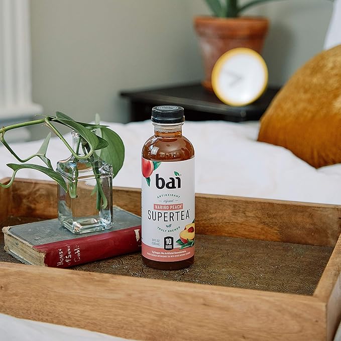 Bai Iced Tea, Narino Peach, Antioxidant Infused Supertea, Crafted with Real Tea (Black Tea, White