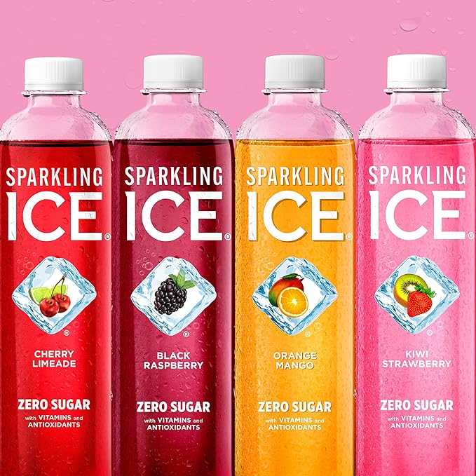 Sparkling Ice Purple Variety Pack, Flavored Water, Zero Sugar, with Vitamins and Antioxidants, 17