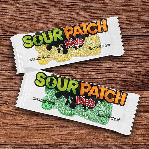 SOUR PATCH KIDS Big Kids Individually Wrapped Soft & Chewy Candy, Bulk Candy, School Snacks, 240