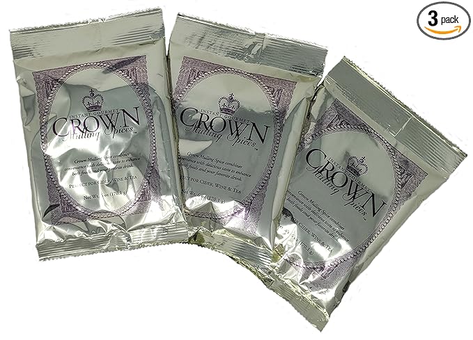 Crown Mulling Spices/Instant Gourmet Mulling Spice/Apple Cider, Wine, and Tea/Vegan and