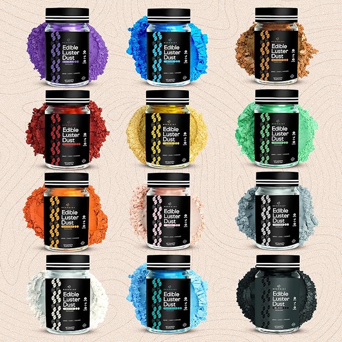 BeePoint Pink Edible Luster Dust 15g - Food Grade, Vibrant Color Shimmer Powdered Dust for Drinks