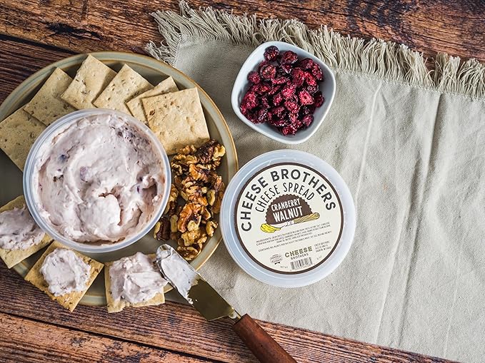 Cheese Bros Family Fest Gift Box with 8 Inch Cutting Board | Fresh from Wisconsin | Includes Baked