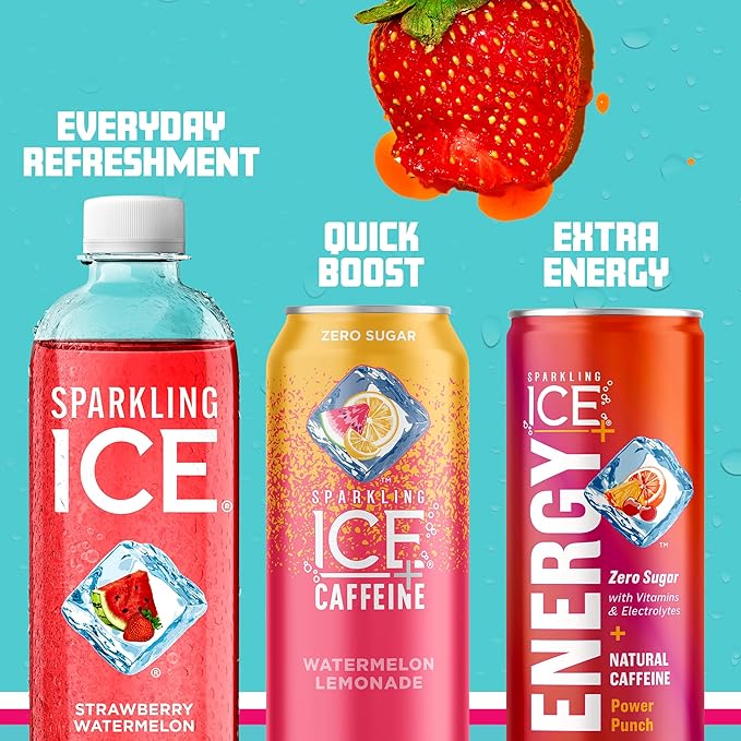 Sparkling Ice Blue Variety Pack, Zero Sugar Sparkling Water, with Vitamins and Antioxidants, 17 fl