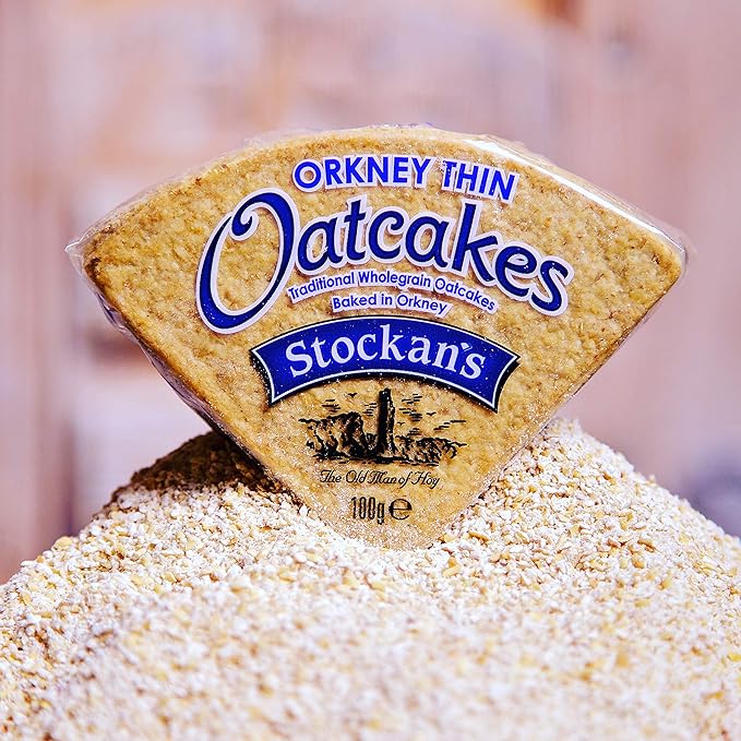 Stockan's Orkney Wholegrain Thin Oatcakes Gifting Tin - Traditional Scottish Savoury Biscuits