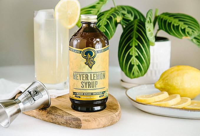 Portland Syrups Meyer Lemon Syrup - Premium Beverage Concentrate for Delicious Cocktails, Tea