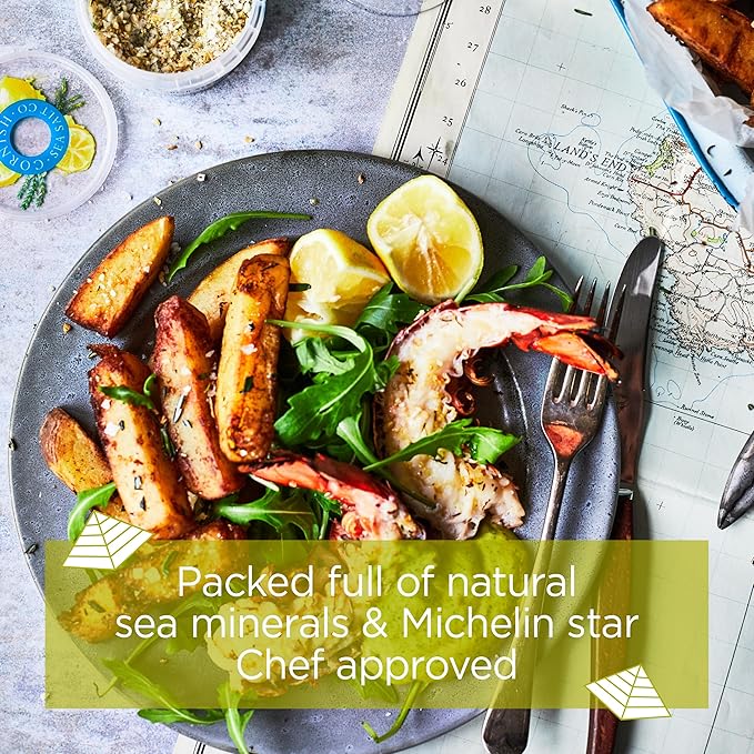 Cornish Sea Salt Fresh & Zesty Seasoning| Sea Salt Flakes w. Lemon & Thyme | Hand-Harvested in
