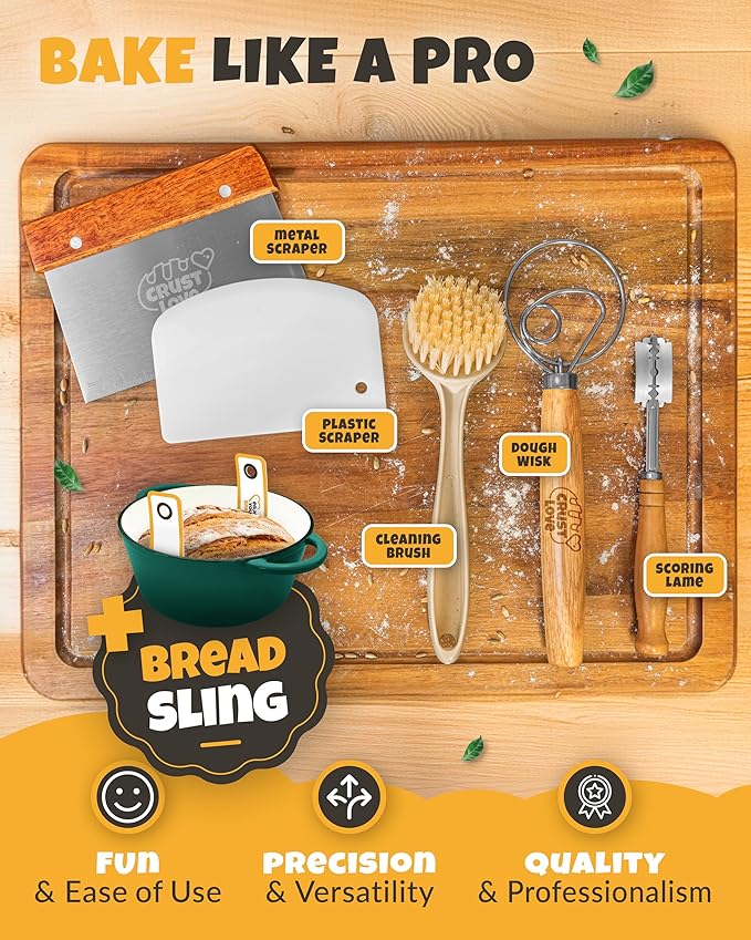 Dutch Oven for Bread Baking - incl. Sourdough Bread-Baking Supplies like Banneton Bread-Proofing