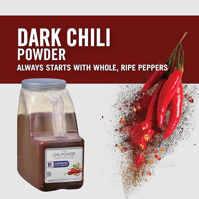 McCormick Culinary Dark Chili Powder, 5.5 lb - One 5.5 Pound Container of Bulk Dark Chili Powder