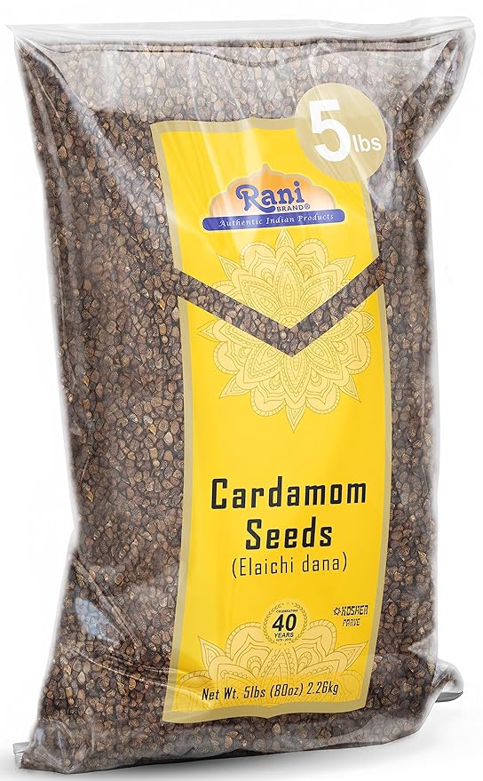 Rani Cardamom (Elachi) Decorticated Seeds Indian Spice 80oz (5lbs) 2.27kg Bulk ~ All Natural |