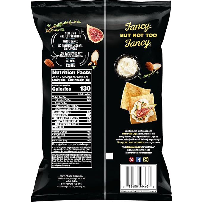 Stacy's Simply Naked Pita Chips, 7.33 Ounce