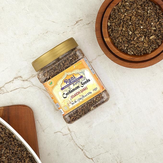 Rani Cardamom (Elachi) Decorticated Seeds Indian Spice 20oz (1.25lbs) 571g PET Jar ~ All Natural |