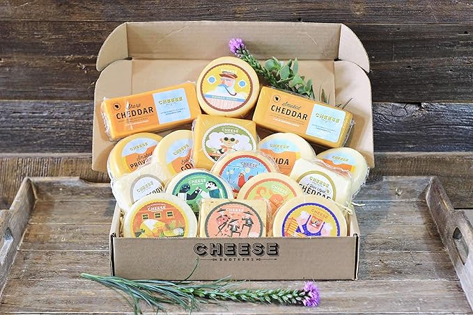 Cheese Bros. Ultimate Assortment Gift Box | Fresh from Wisconsin | Includes Aged Cheddar, Adelheid
