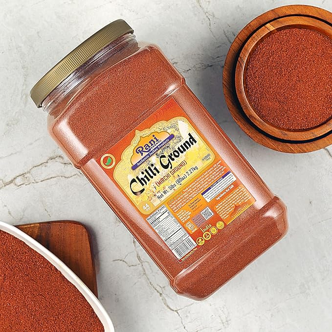 Rani Chilli Powder (Mirchi) Ground Indian Spice 80oz (5lbs) 2.27kg Bulk PET Jar ~ All Natural |