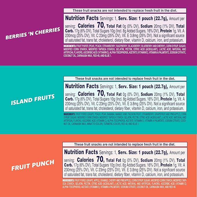 Welch's Fruit Snacks, Fruit Punch & Island Fruits & Berries 'N Cherries Snack Box, Gluten Free