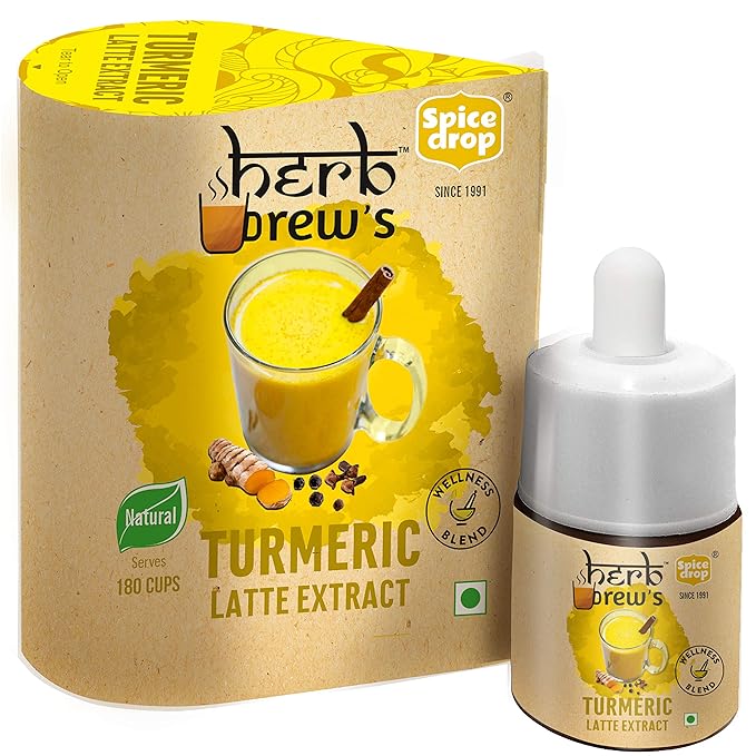 Spice Drop Turmeric Tea Latte Extract | Healthy Mix Immunity Drink | Made With Turmeric, Black