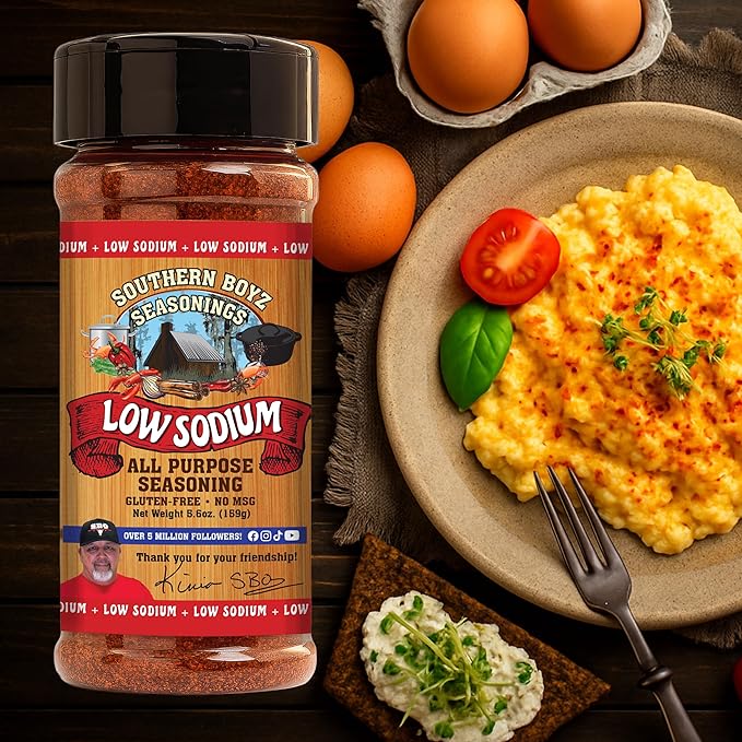 Southern Boyz Low Sodium All Purpose Cajun Creole Seasoning, 5.6 Ounce Shaker (No MSG Blend)