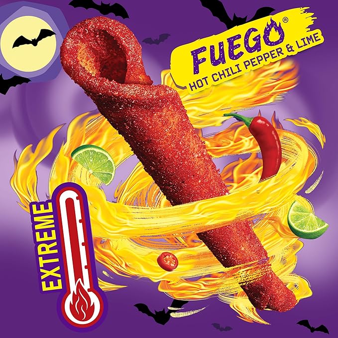Takis Fuego Mini 25 pc / 1.23 oz Bite Size Multipack, Hot Chili Pepper & Lime Flavored Extreme