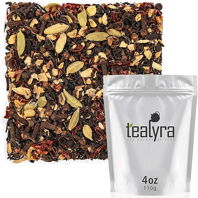 Tealyra - Spicy Chili Pepper Chai - Black Tea - Ginger - Cardamom - Cinnamon - Vanilla - Warm Spicy