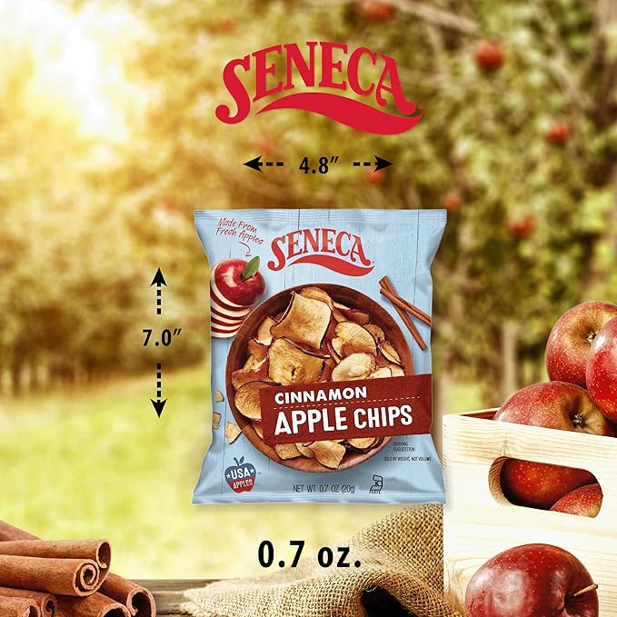 Seneca Cinnamon Apple Chips | Made from Fresh Apples | 100% Red Delicious Apples | Yakima Valley