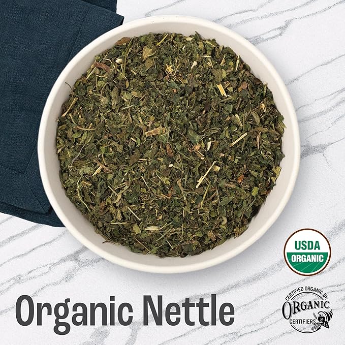 J MAC BOTANICALS Organic Nettle Leaf Herbal Tea - 16 oz (200+ Cups) Certified USDA Organic, Dried