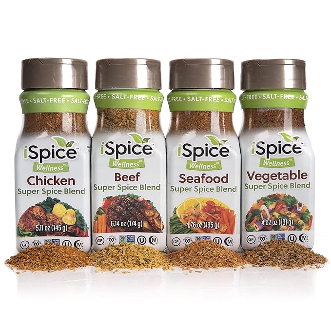 iSpice - Salt-Free | Sugar free | 100% Pure Wellness Salad Seasoning Fat Free Super Spice Blend |