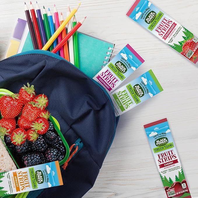 Black Forest, Stretch Island, Fruit Strips, Cherry, Apple, Raspberry, Grape, Strawberry, and