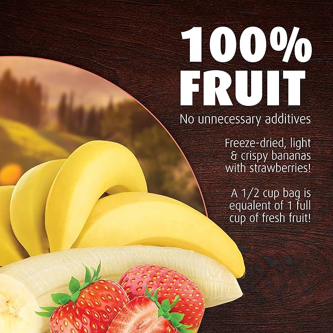 Brothers All Natural Disney Freeze Dried Fruit Crisps, Banana Strawberry, 0.42 Oz (Pack of 12)
