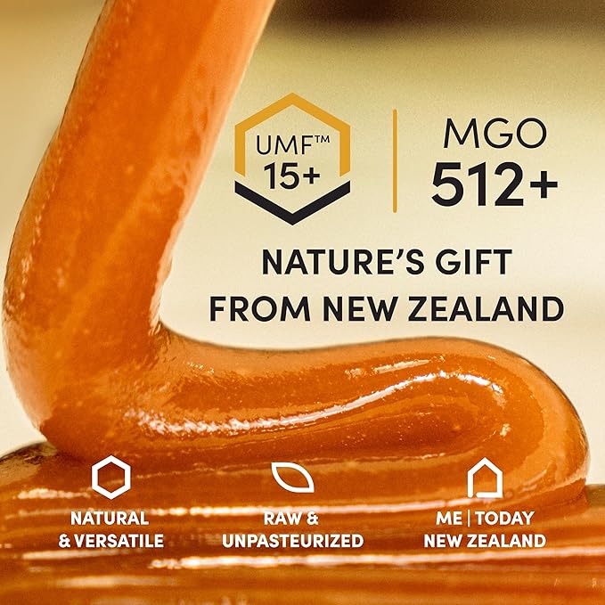 Me Today Manuka Honey, UMF 15+/MGO 512+ from New Zealand Authentic, Raw & Unpasteurized Honey | Raw