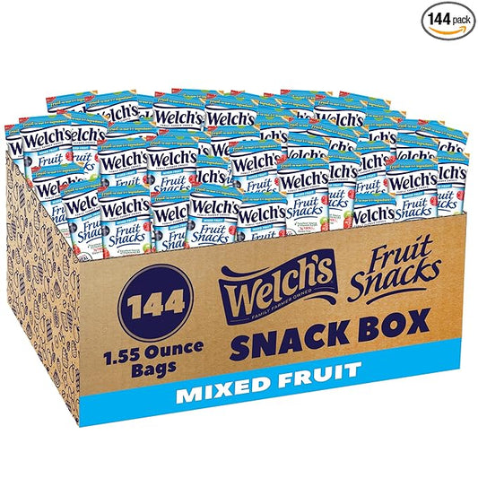 Welch's Fruit Snacks, Mixed Fruit, Great for School Lunches, Bulk Pack, Individual Single Serve