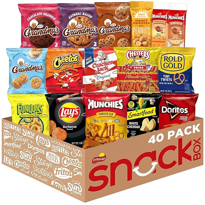 Frito Lay Ultimate Snack Care Package, Variety Assortment of Chips, Cookies, Crackers & More, (Pack