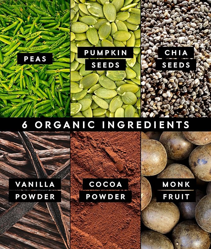Truvani Vegan Pea Protein Powder | Chocolate | 20g Organic Plant Based Protein | 18 Servings | Keto