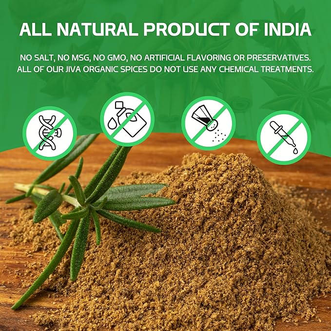 Jiva Organics Organic Garam Masala Powder 7 Ounce - NON-GMO, Salt Free, Premium Indian Spice Blend