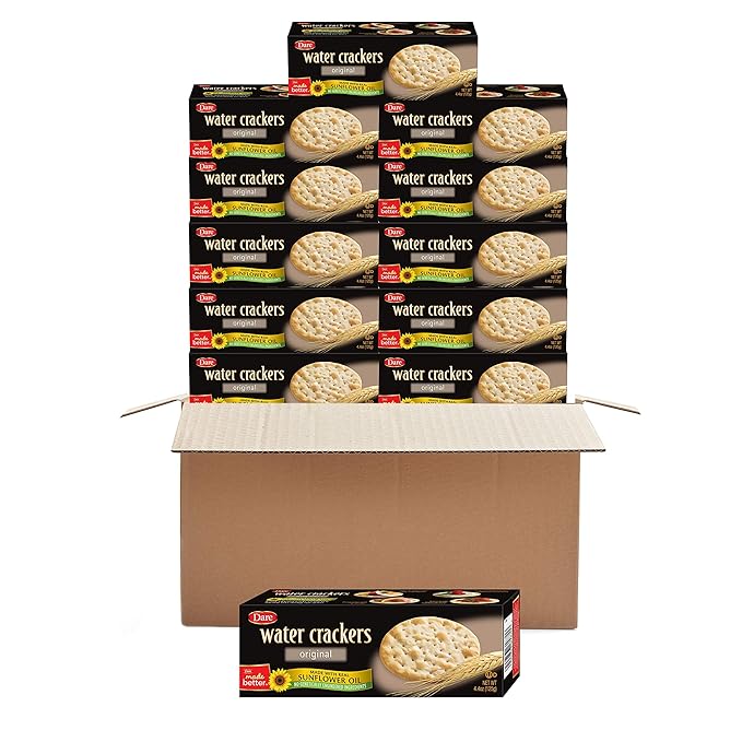 Dare Original Water Crackers – Healthy Entertaining Snacks with 0 grams of Trans Fat and Saturated