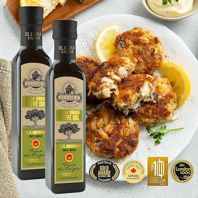 Ellora Farms, Greek Extra Virgin Olive Oil, Gold Award Winner, Single Estate traceable olive oil
