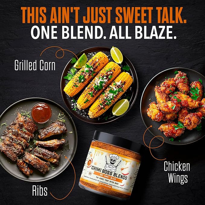 Chimi Boss Blends Hot Honey Seasoning, 6oz ??Sweet & Spicy Dry Rub for Grilling, Smoking & BBQ