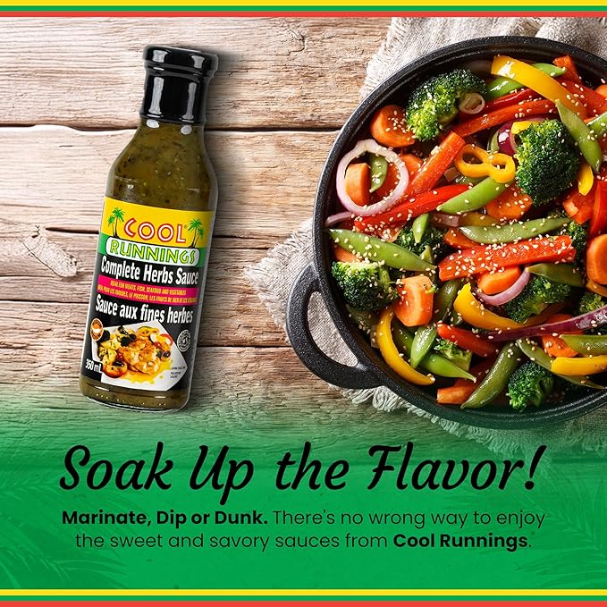 Cool Runnings Complete Herbs Sauce 350 ml - Rich and Savory European Sauce Infused with Fresh Herbs
