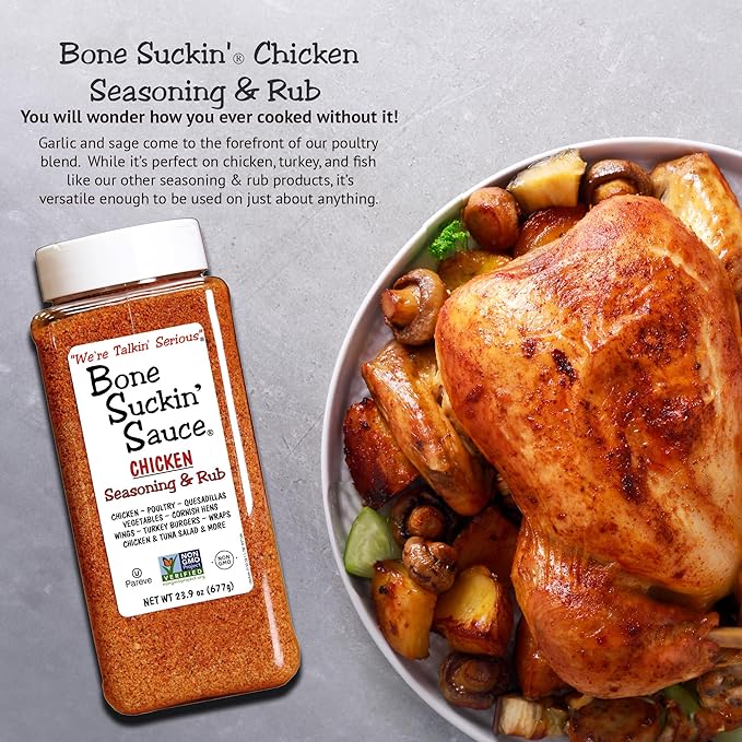 Bone Suckin' Sauce Bulk Seasoning & Rub - Brown Sugar, Garlic, Onion, Spices - Non-GMO