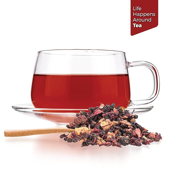 Tealyra - Grandma's Garden Berry - Fruit Tea Blend - Hibiscus & Berries Herbal Loose Leaf Tea