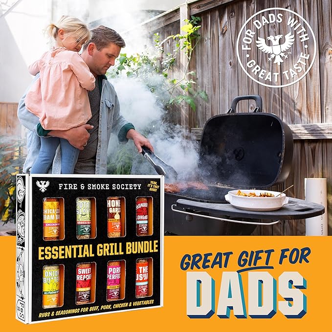 Fire & Smoke Society Essential Grill Variety Pack | BBQ Rubs and Seasonings, Grilling Gifts for
