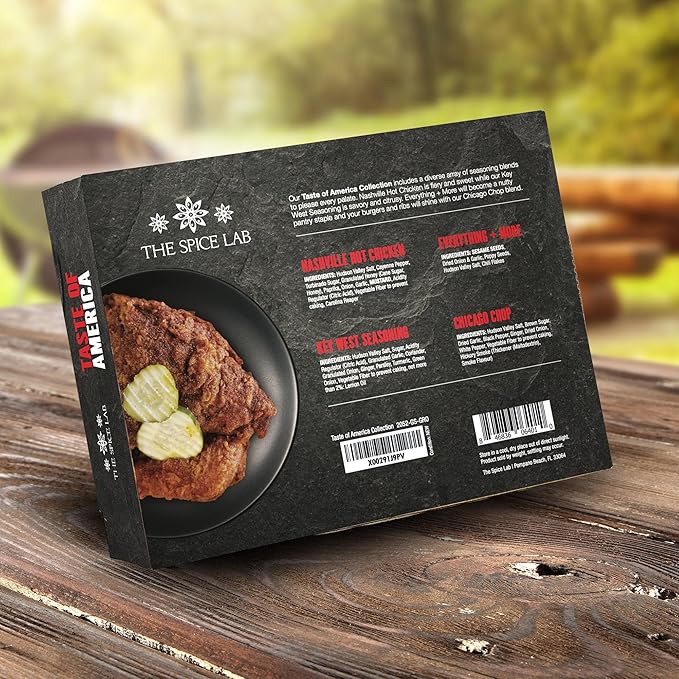 The Spice Lab Taste of America Spices and Seasonings Ultimate Grilling Set - Gift Kit for Cooking