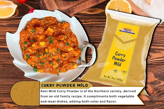 Rani Curry Powder Mild (10-Spice Authentic Indian Blend) 14oz (400g) ~ All Natural | Salt-Free | NO