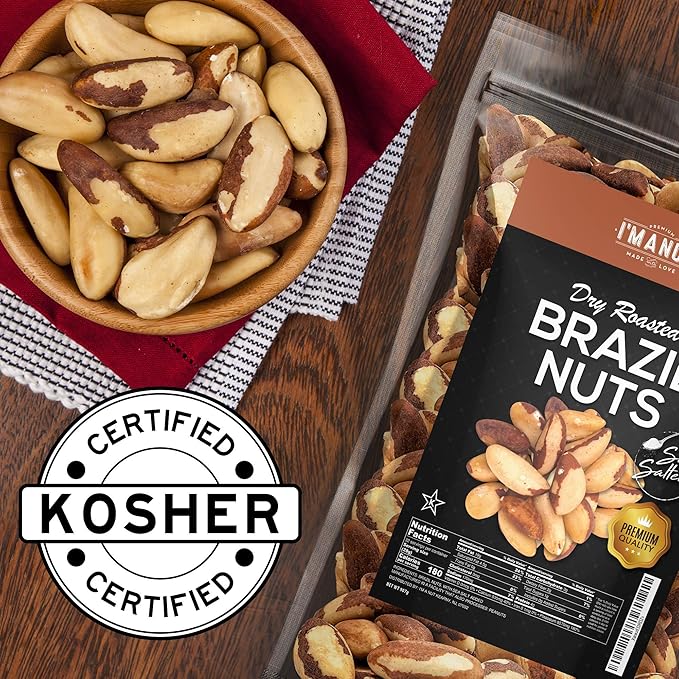 I’m A Nut Brazil Nuts, Dry Roasted, 32oz (2 Pounds) | No oil | No Herbicides Or Pesticides | Batch