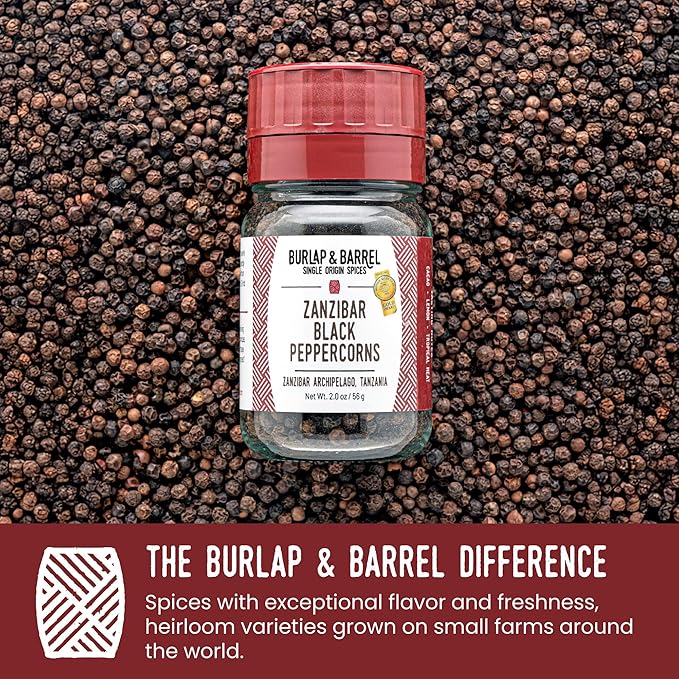 Burlap & Barrel | Zanzibar Black Peppercorns | As Seen On Shark Tank! | Award-Winning