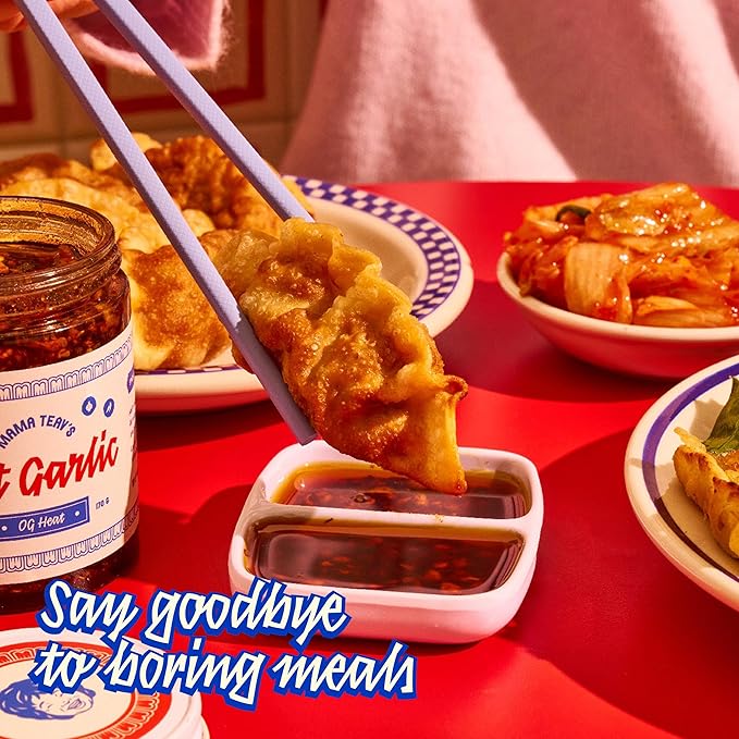 Mama Teav's Hot Garlic Chili Crisp - Spicy, Crunchy, Umami Chili Oil with Garlic & Cambodian Chilis