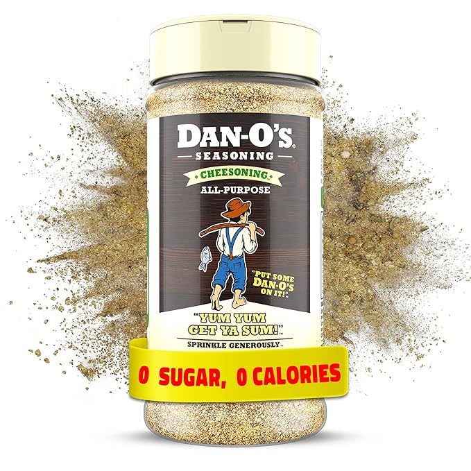 Dan-O's Cheesoning Seasoning, 7.6 oz Bottle, All Purpose Seasoning for Pizza, Popcorn, Chicken