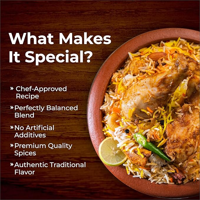 SHASHA Biryani Masala Seasoning Mix – 3.52 oz (Pack of 3) – Perfect for Chicken, Meat & Vegetable