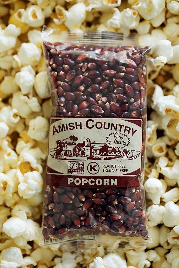 Amish Country Popcorn | 24-4 Oz Bags - Red Popcorn Kernels | Old Fashioned, Non-GMO and Gluten Free